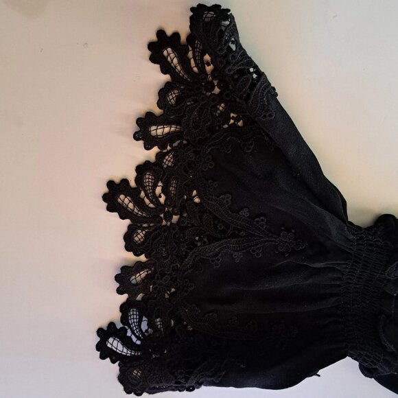 KOBI HALPERIN High End SILK LACE top blouse Sz S BOHO CHIC DESIGNER A RARE GEM - Picture 4 of 8